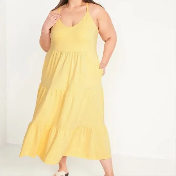 Swing Midi Dress Yellow - Picture 2 of 5